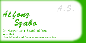 alfonz szabo business card